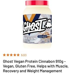 GHOST Vegan Protein Powder Cinnabon Flavor 910g